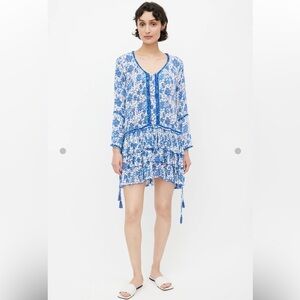 NWT Poupette St Barth Bobo Mini Dress Blue Poppy in White Blue Floral